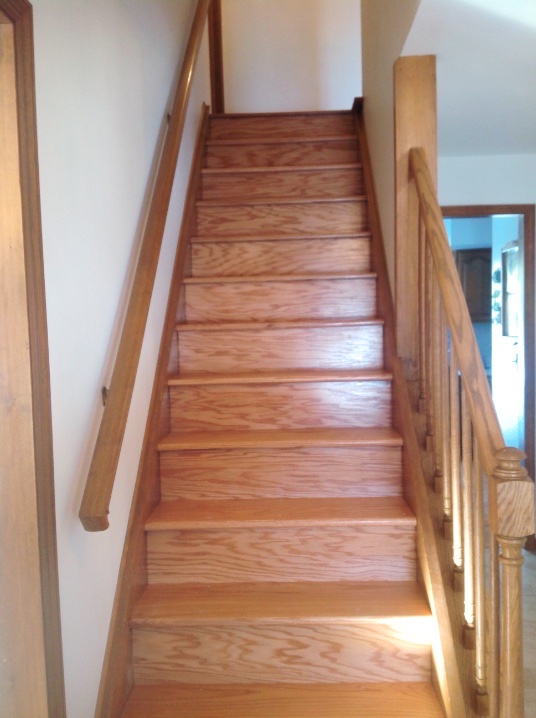 Oak wood staircase